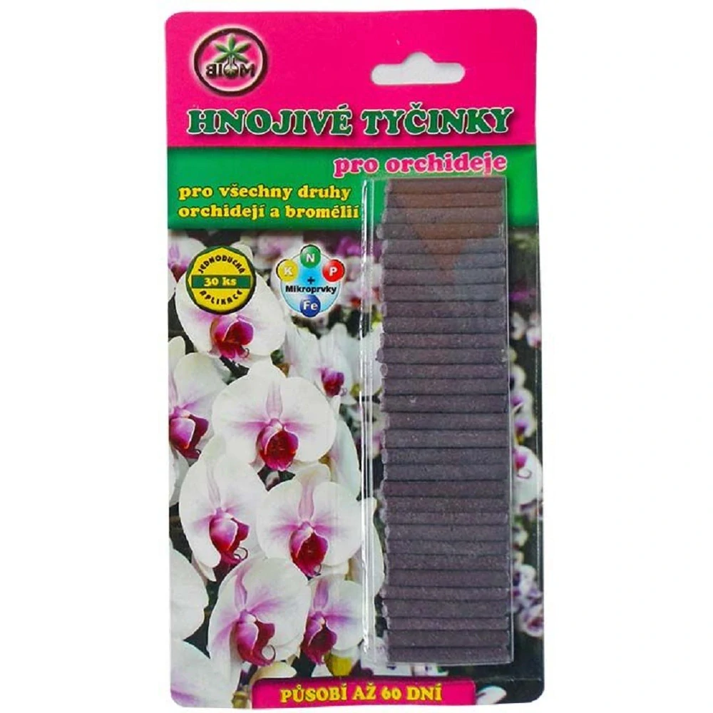 BIOM Tyčinkové hnojivo pro orchideje 30 ks