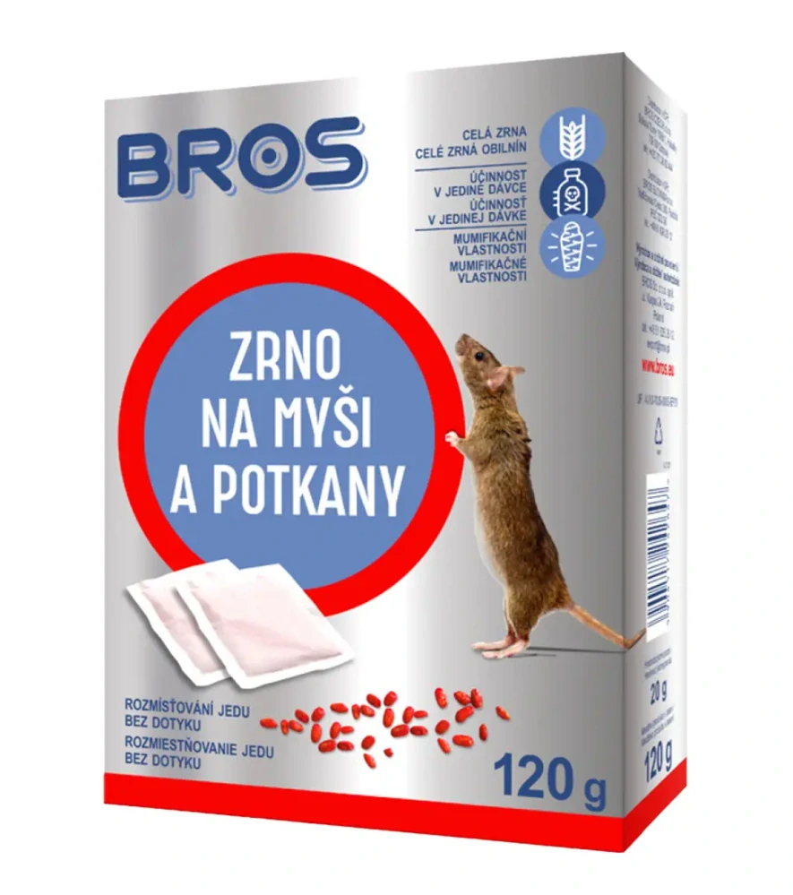 MT jed na hlodavce 6x20g zrno BROS