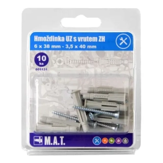 MT hmoždinka UZ pr. 6mm s vrutem ZH ZB (10ks)