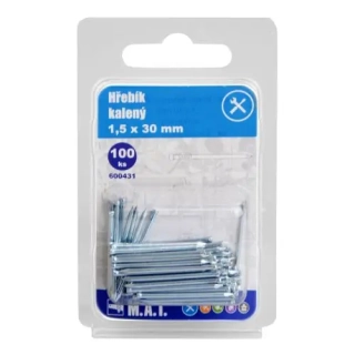 MT hřebík kalený 30x1,5mm Zn (100ks)
