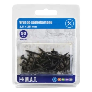 MT vrut do sádrokar.3,5x25mm jemný z.,f. (50ks)