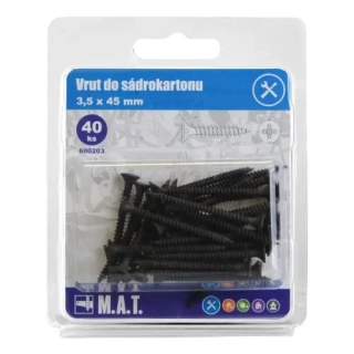 MT vrut do sádrokar.3,5x45mm jemný z.,f. (40ks)