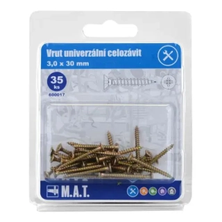MT vrut un.celozávit 3,0x 30mm ZZ (35ks)