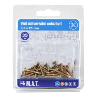MT vrut un.celozávit 3,5x 25mm ZZ (35ks)