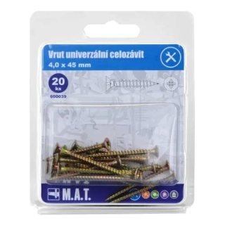 MT vrut un.celozávit 4,0x 45mm ZZ (20ks)
