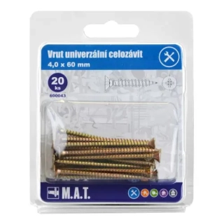 MT vrut un.celozávit 4,0x 60mm ZZ (20ks)