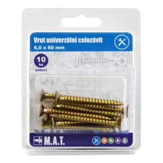 MT vrut un.celozávit 6,0x 60mm ZZ (10ks)