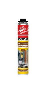 Soudal  Mont.pěna pist.500+50%zdarma 750ml