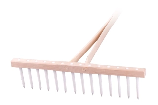 VN Hrábě dřevěné 14hroté PVC/násada