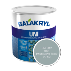 Barva Balakryl UNI MAT 0101 past.šedá  (0.7kg)