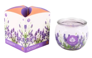MT svíčka vonná sklo LEVANDULE 90g (hoří 22hod)