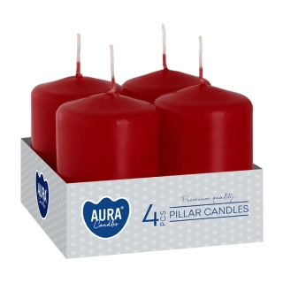 MT svíčka adventní 60x40mm ČRV BURGUND (4ks)
