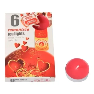 MT svíčka čajová vonná ROMANTIKA (6ks) (hoří 6x3-4hod)