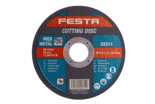 LEV Kotouč řezný FESTA na nerez, ocel 115x1x22.2mm