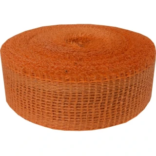 BIOM Jutová stuha 5 cm, 25 m - oranžová