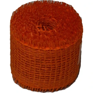 BIOM Jutová stuha 5 cm, 3 m - oranžová
