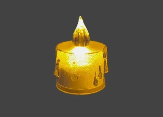 Dekor Svíčka LED s kapičkami malá