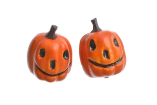 Canea Dekorační dýně Halloween 7 cm – oranžová, 2 ks