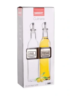 MT láhev na olej/ocet 500ml skl., nálevka PH (2ks)